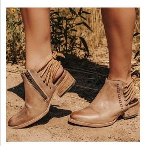 Freebird by Steven, JoJo booties in taupe